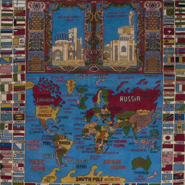 Tappeto con il mondo