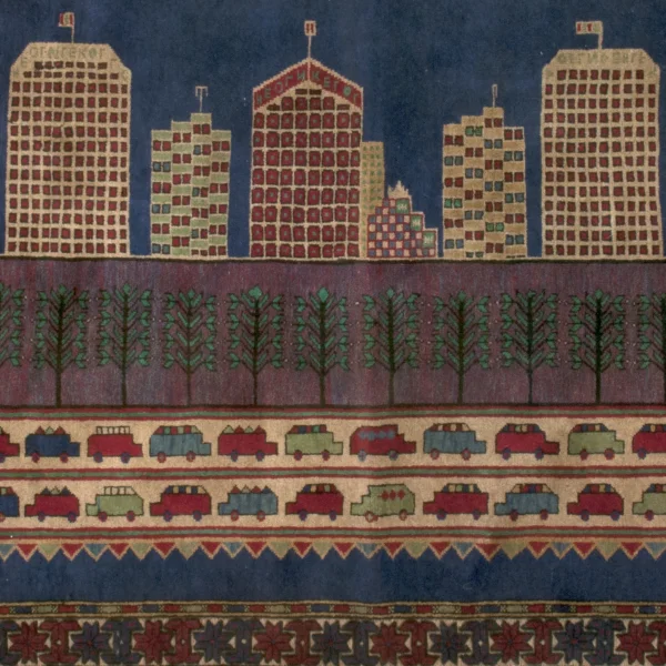 Tappeto con la città