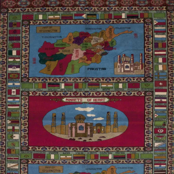 Tappeto con l'Afghanistan