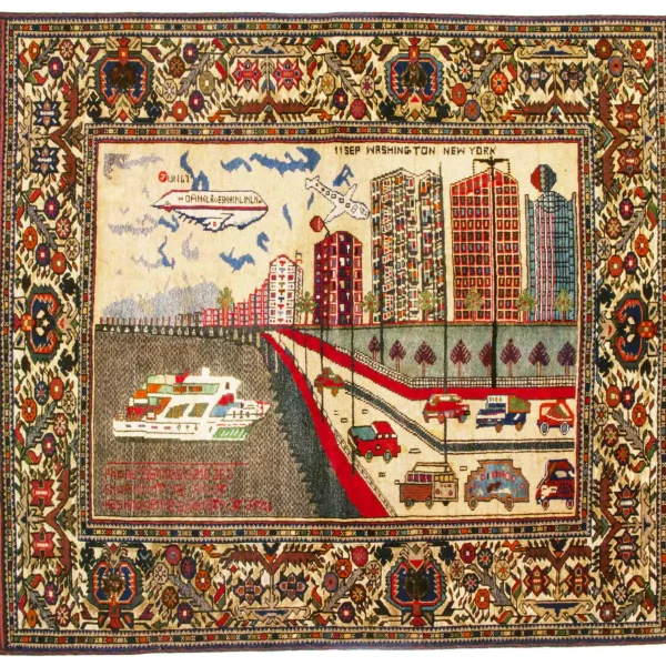 Tappeto di città e guerra