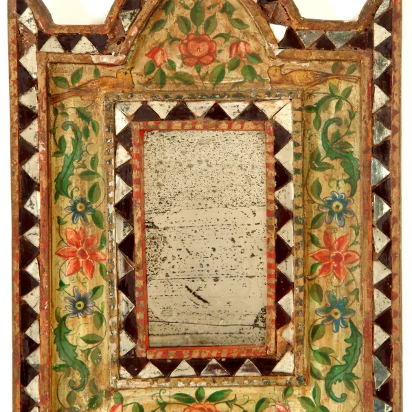 legno con intarsi ossei e specchio