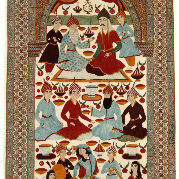 La corte dello Scià Ismayil con il vecchio Saggio e i suoi discepoli