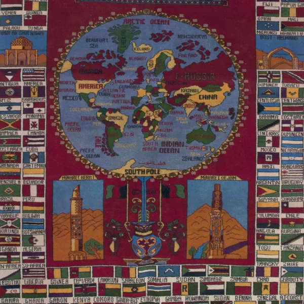 Tappeto con il mondo