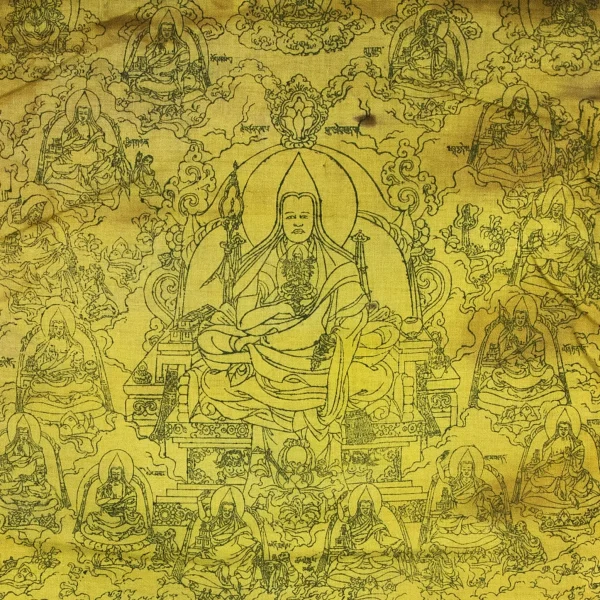 Thang-ka di Tsongkhapa e Lignaggio Gelug