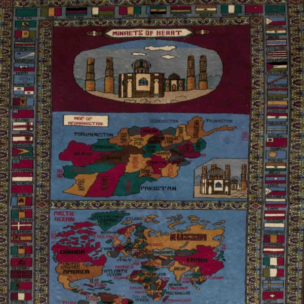 Tappeto con l'Afghanistan